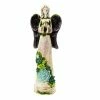 Alpine 25" Praying Statue with Floral Accents - BEH252 - Garden Accessories