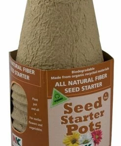 NK All Natural Fiber Seed Starting Pots, 10-Pack - FR308 - Mulch, Soil & Sand