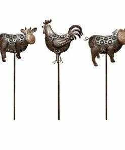 RK Brand Alpine Solar Metal Farm Animal LED Stake - SLL2296A - Lighting, Torches & Firepits