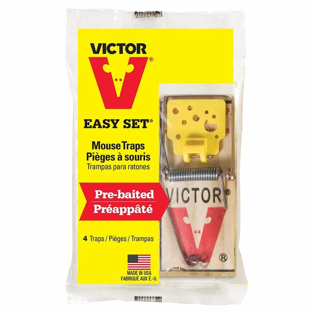 Victor Wooden Easy Set Mouse Trap, 4 Pack - M039 - Baits & Traps 1 Victor Wooden Easy Set Mouse Trap, 4 Pack - M039 - Baits & Traps