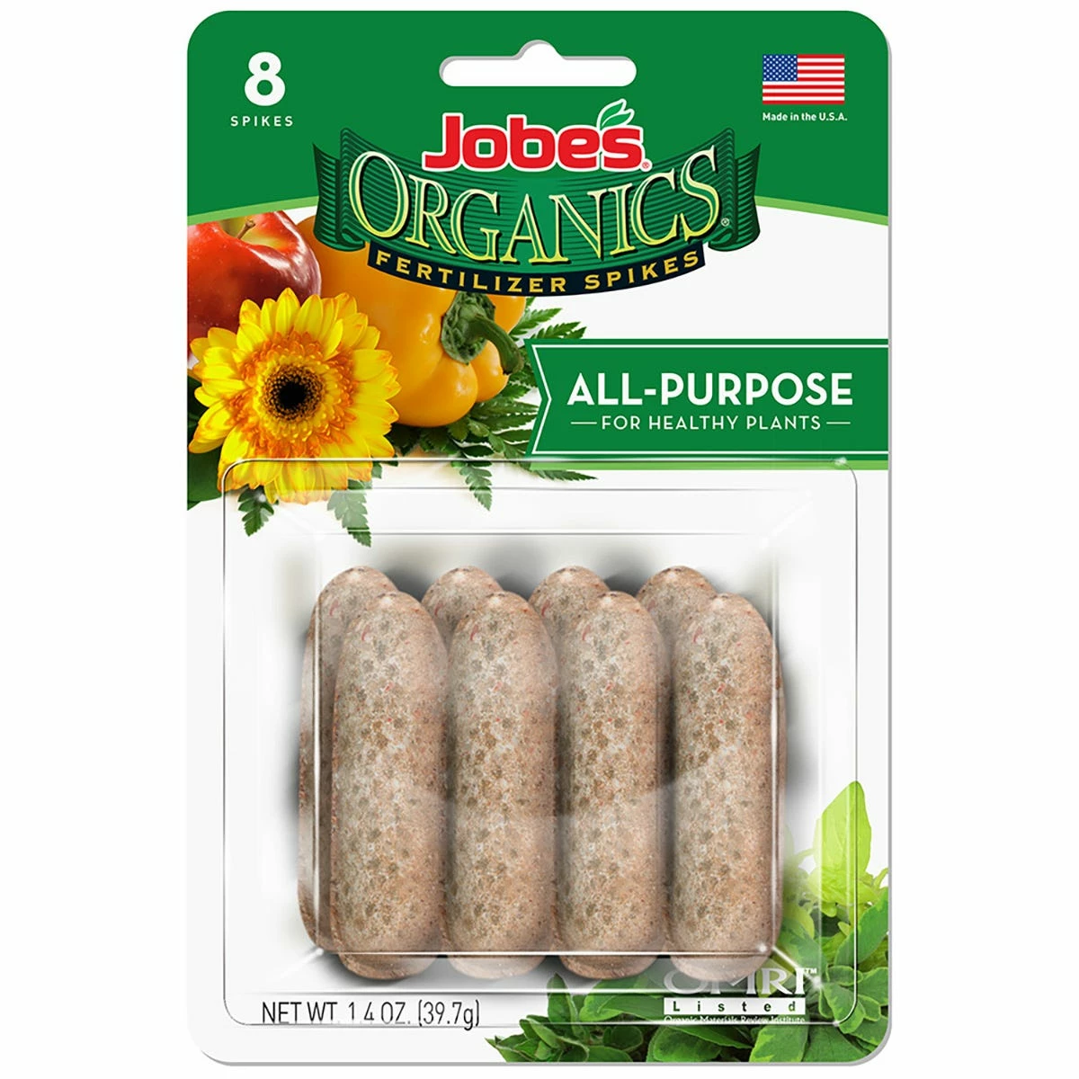 Jobes Jobe Organics All Purpose Fertilizer Spikes 8/PK 06513 - Fertilizers & Plant Food