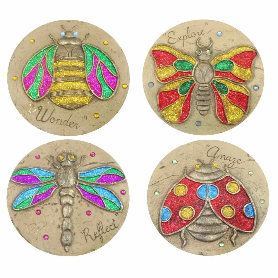 Alpine 10" Colorful Insect Stepping Stone - KGD280ABB - Garden Accessories 1 Alpine 10" Colorful Insect Stepping Stone - KGD280ABB - Garden Accessories