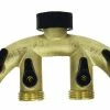 Gilmour Brass 4-Way Shut-Off Valve with Mounting Brace - 800444-1001 - Nozzles & Accessories