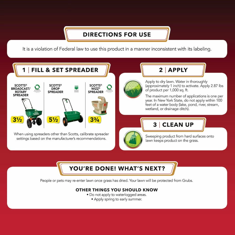 Scotts GrubEx1 Season Long Grub Killer, 5,000 Sq. Ft. - 99605 - Insecticides 5 Scotts GrubEx1 Season Long Grub Killer, 5,000 Sq. Ft. - 99605 - Insecticides - Image 5