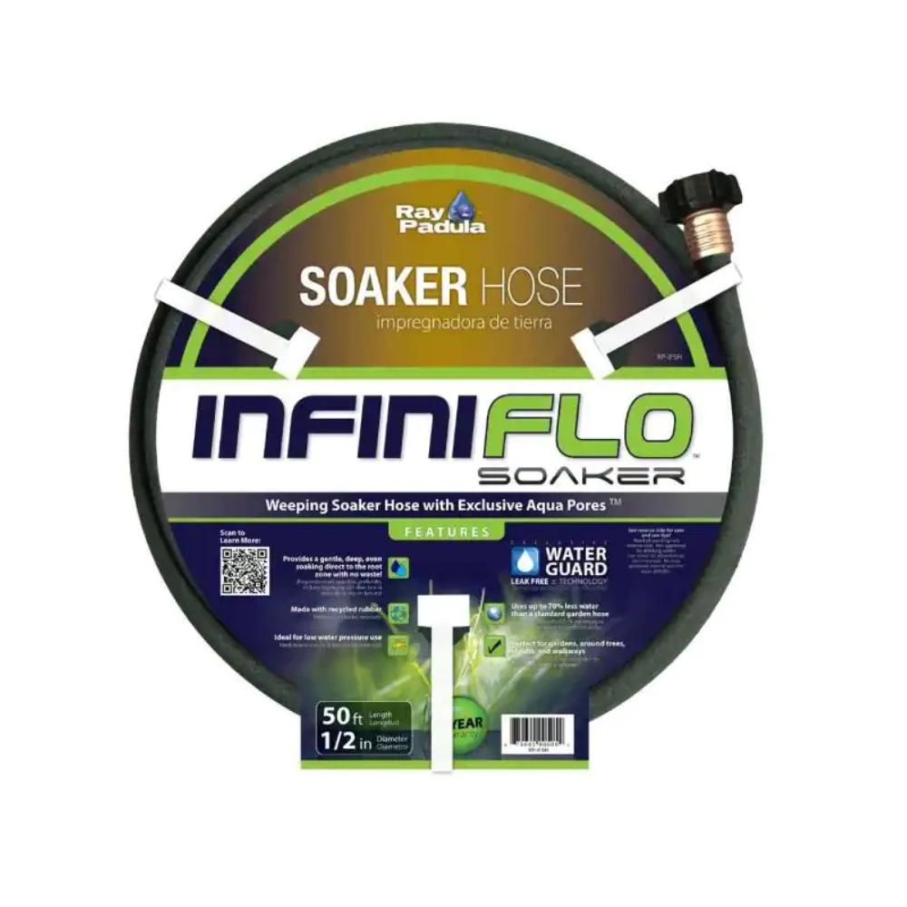 Ray Padula InfiniFlo 1/2" Dia. X 50' Soaker Hose - RP-IFSH - Hoses & Hose Reels 1 Ray Padula InfiniFlo 1/2" Dia. X 50' Soaker Hose - RP-IFSH - Hoses & Hose Reels