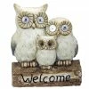 Assorted Alpine Solar Owl Family inch Welcome inch Statue QWR476SLR - Garden Accessories