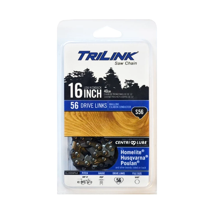 TriLink Saw Chain 16 inch Chain w/ 56 Drive Links CL15056TL2 - Chainsaw Parts & Accessories 1 TriLink Saw Chain 16 inch Chain w/ 56 Drive Links CL15056TL2 - Chainsaw Parts & Accessories