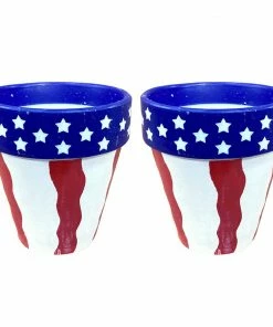 Ambia American Flag Design Citronella Candle, 2 Pack, 3.5oz each - AY71-33079 - Bug Candles & Zappers
