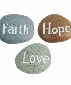 Alpine "Faith", "Hope", & "Love" Stones - KGD216ABB - Garden Accessories
