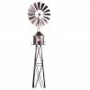 RK Brand Alpine Bronze Metal Silo Windmill - MCC640 - Garden Accessories