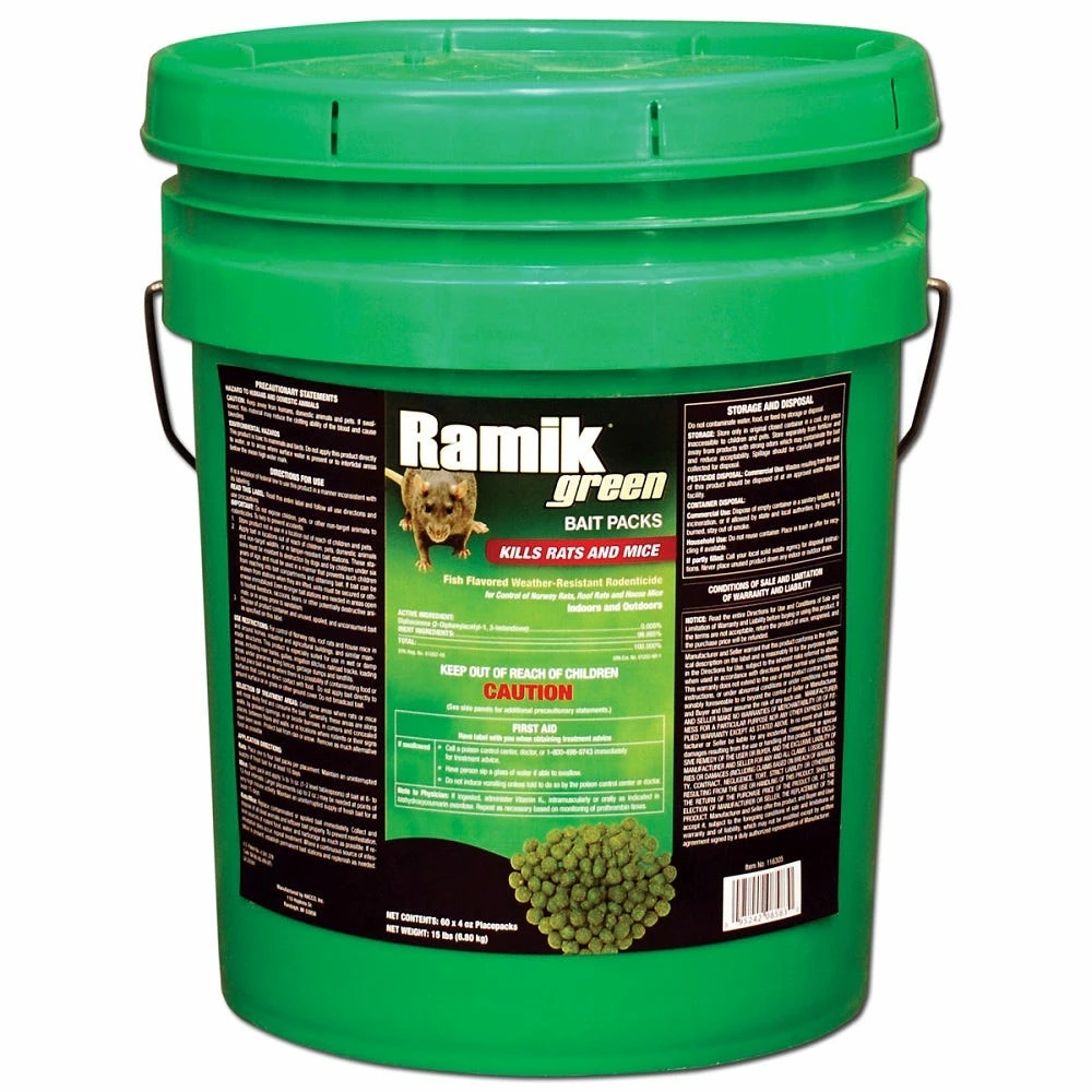 Ramik Rat & Mouse Bait Packs, 15lb - 116305 - Baits & Traps