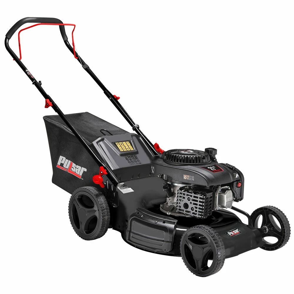 Pulsar 21" Gas-Powered Push Mower 3-in-1 with 7-Position Height Adjustment - PTG12213 - Push Lawn Mowers 1 Pulsar 21" Gas-Powered Push Mower 3-in-1 with 7-Position Height Adjustment - PTG12213 - Push Lawn Mowers