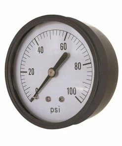 Valley Industries 2 Inch Dry Back Mount Pressure Gauge 100 PSI - CS-1224DAB100 - Parts & Accessories