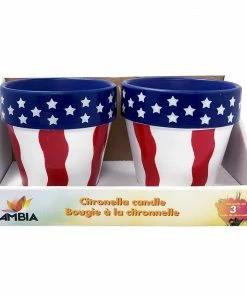 Ambia American Flag Design Citronella Candle, 2 Pack, 3.5oz each - AY71-33079 - Bug Candles & Zappers -Cheap Lawn Shop d7ee9d0791dc11642aa82fd2f5300fbb329efeee 54768004 2