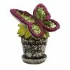 Alpine Glittered Butterfly 'Hope' Flower Pot Statue - WQA1402HH - Garden Accessories