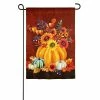 Evergreen Harvest Floral Pumpkin Bouquet Garden Textured Suede Flag - 14ES9374 - Garden Flags