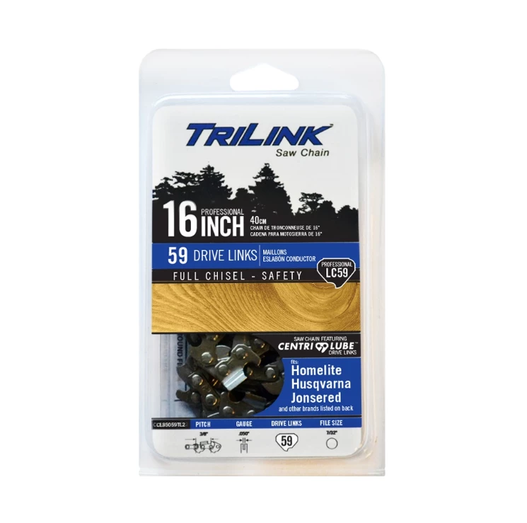 TriLink Saw Chain 16 inch Chain w/ 59 Drive Links CL85059TL2 - Chainsaw Parts & Accessories 2 TriLink Saw Chain 16 inch Chain w/ 59 Drive Links CL85059TL2 - Chainsaw Parts & Accessories - Image 2