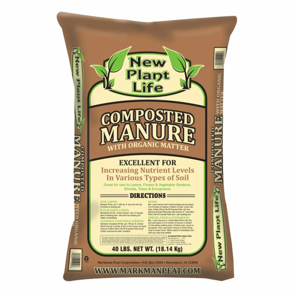 Various Brands Composted Manure, 40lb Bag - 310 - Soils 1 Various Brands Composted Manure, 40lb Bag - 310 - Soils