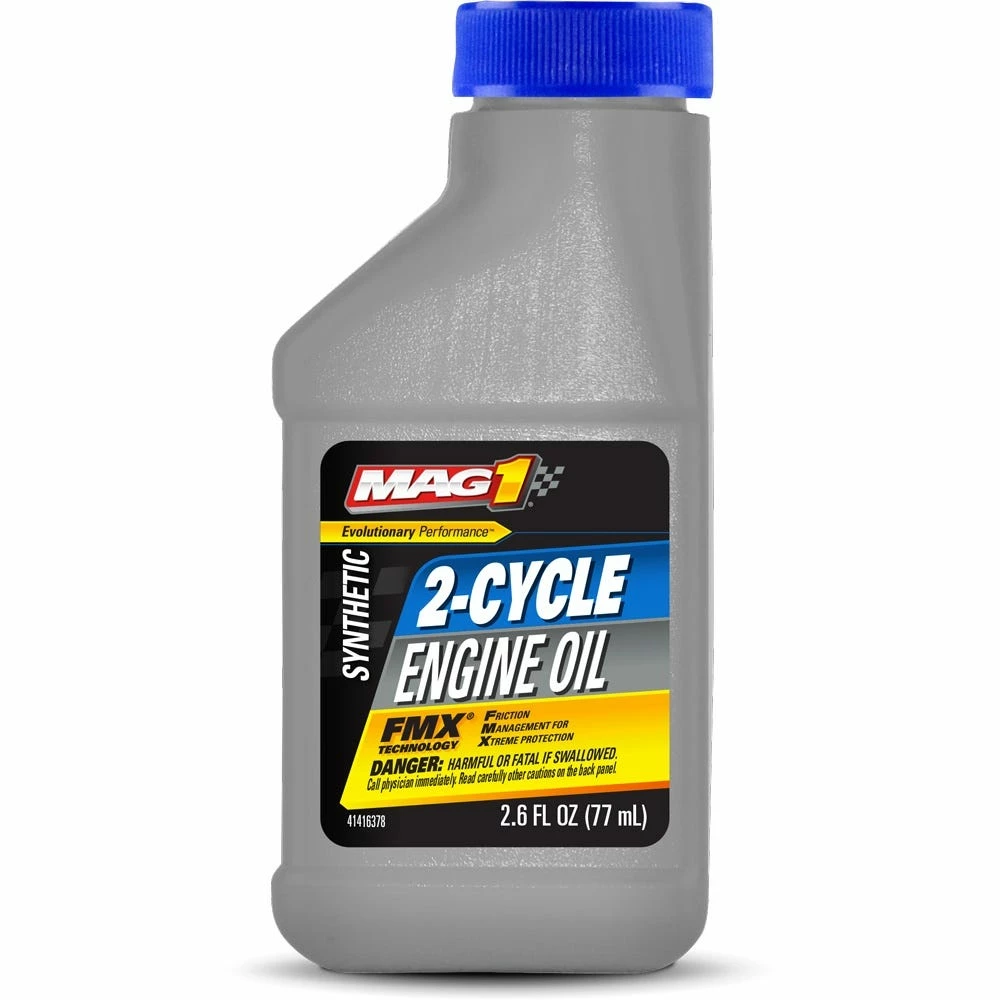 MAG1 Full Synthetic Universal 2-Cycle Engine Oil, 2.6 oz. - MAG63119 - Riding Lawn Mowers 1 MAG1 Full Synthetic Universal 2-Cycle Engine Oil, 2.6 oz. - MAG63119 - Riding Lawn Mowers