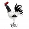 RK Brand Alpine White Spotted Black Rooster Statue - JUM392 - Garden Accessories