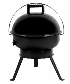 217 Grilling Company 217 Grilling Co. 14" Kettle Grill with Hinged Lid - TG2021302-GY - Grills & Smokers