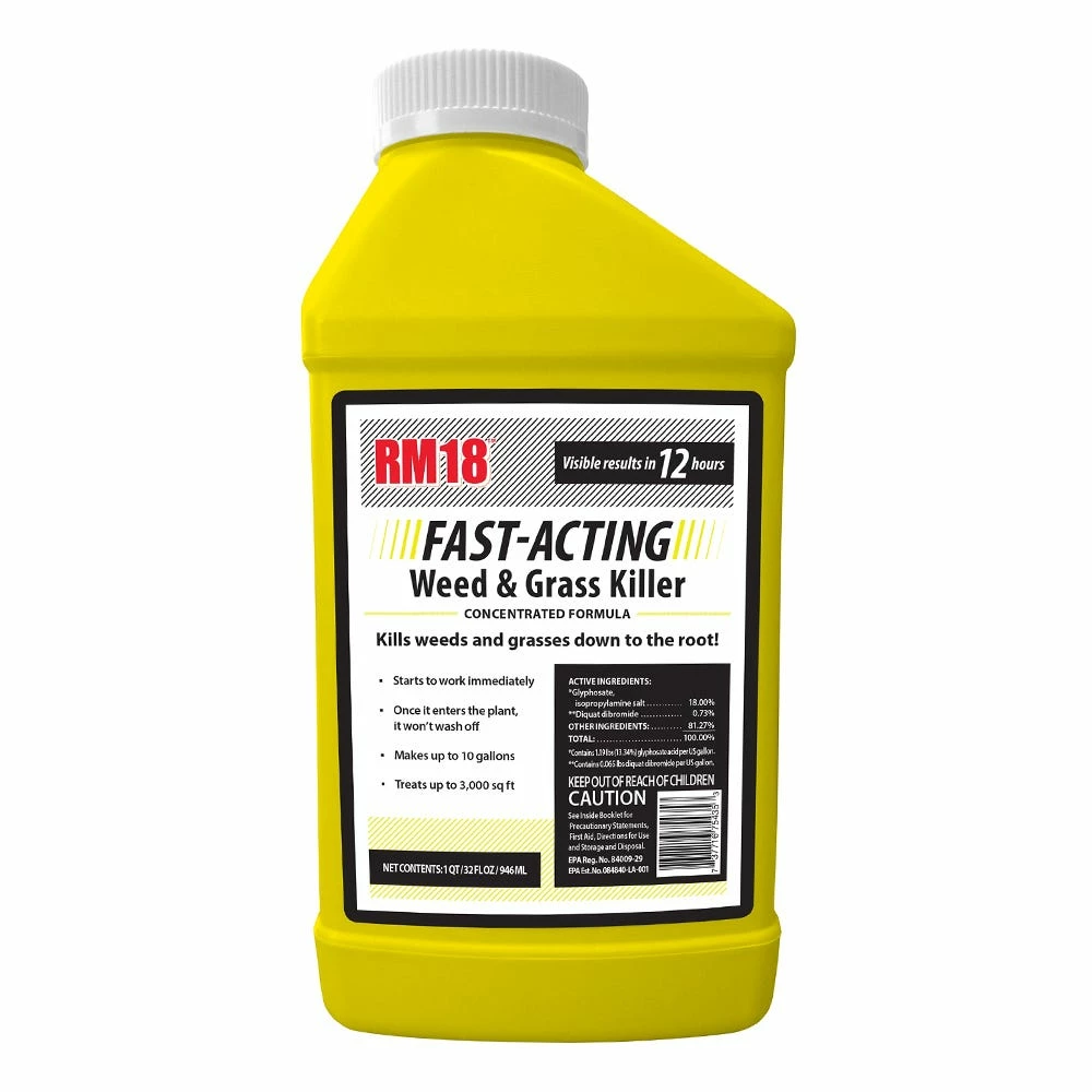 RM18 Fast Acting Weed & Grass Killer Concentrate, 32 oz. - 75435 - Herbicides 1 RM18 Fast Acting Weed & Grass Killer Concentrate, 32 oz. - 75435 - Herbicides