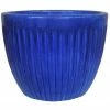 Various Brands Round Planter with Vertical Ribbing, Falling Blue, Small - GC0577FBS - Planters