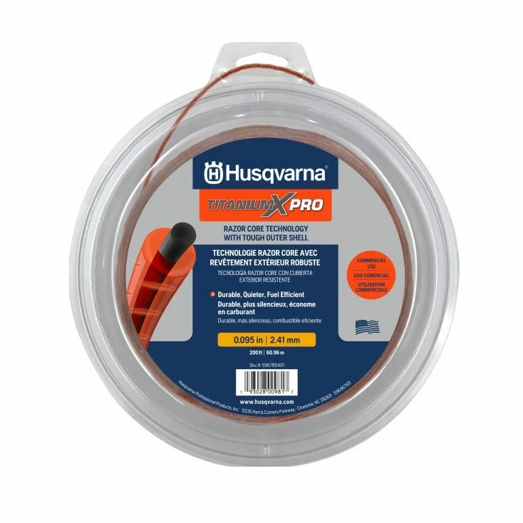 Husqvarna TitaniumX Pro Trimmer Line, 0.095 Inch x 200 ft. 596780401 - Lawn Mowers & Lawn Care 1 Husqvarna TitaniumX Pro Trimmer Line, 0.095 Inch x 200 ft. 596780401 - Lawn Mowers & Lawn Care