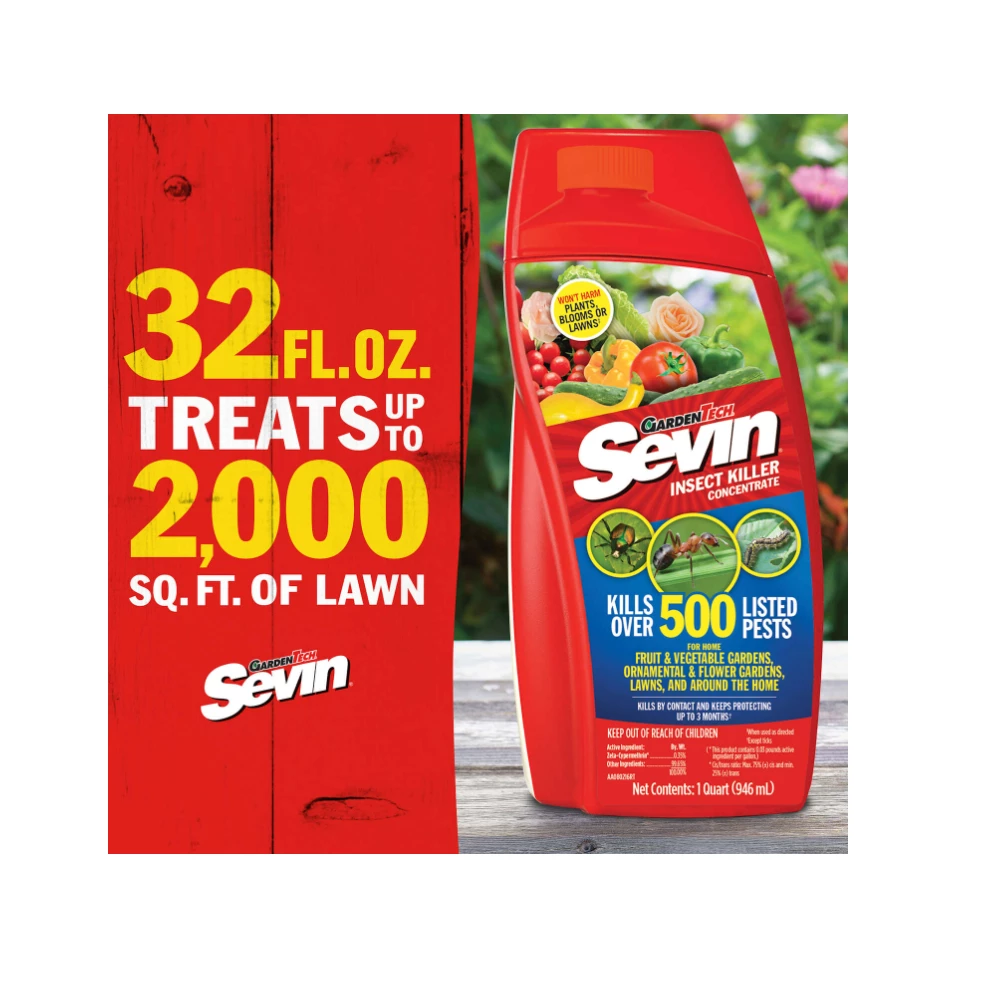 Sevin Insect Killer Concentrate, 1 Quart - 100530123 - Fertilizers & Plant Food 2 Sevin Insect Killer Concentrate, 1 Quart - 100530123 - Fertilizers & Plant Food - Image 2