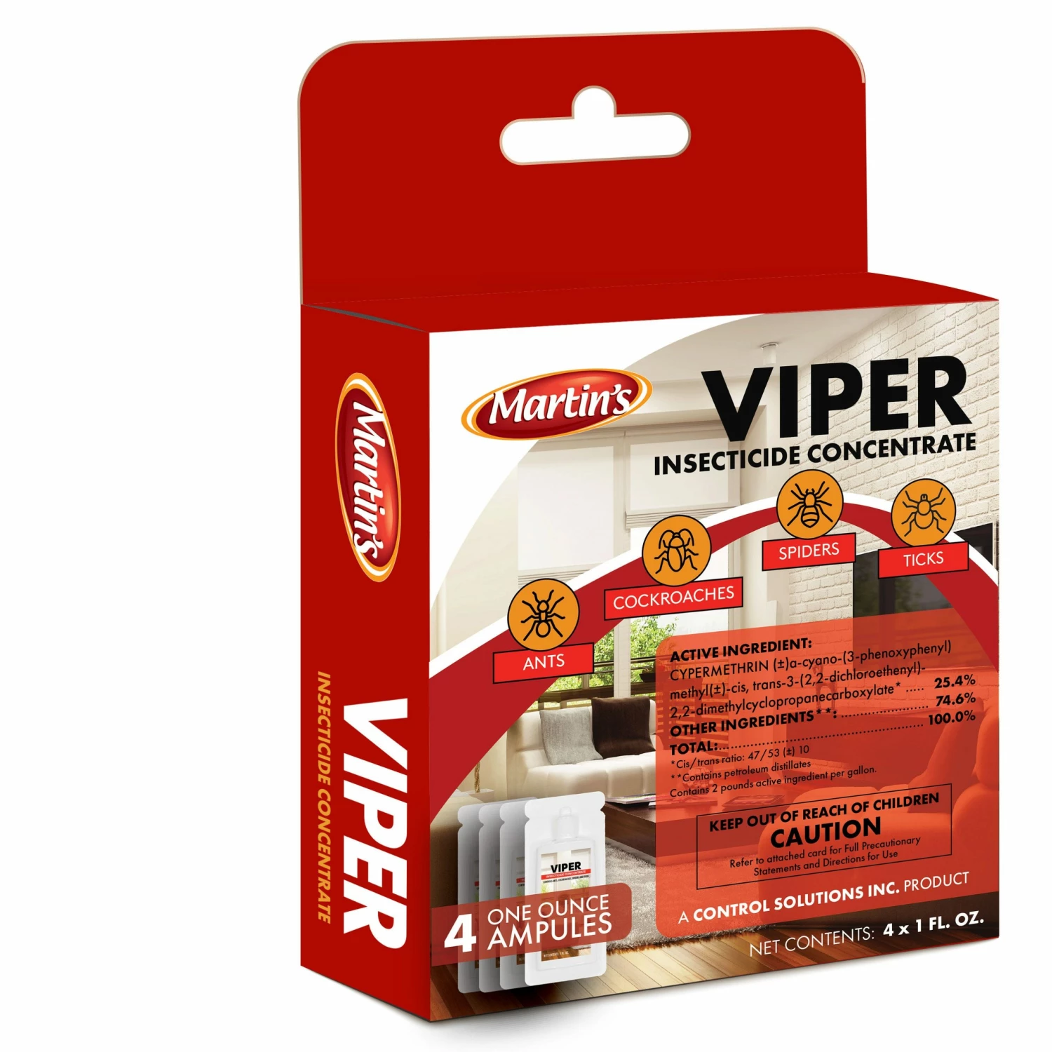 Martin's Viper Insecticide Concentrate, (4) 1 oz. Packs - 82005005 - Insecticides 1 Martin's Viper Insecticide Concentrate, (4) 1 oz. Packs - 82005005 - Insecticides
