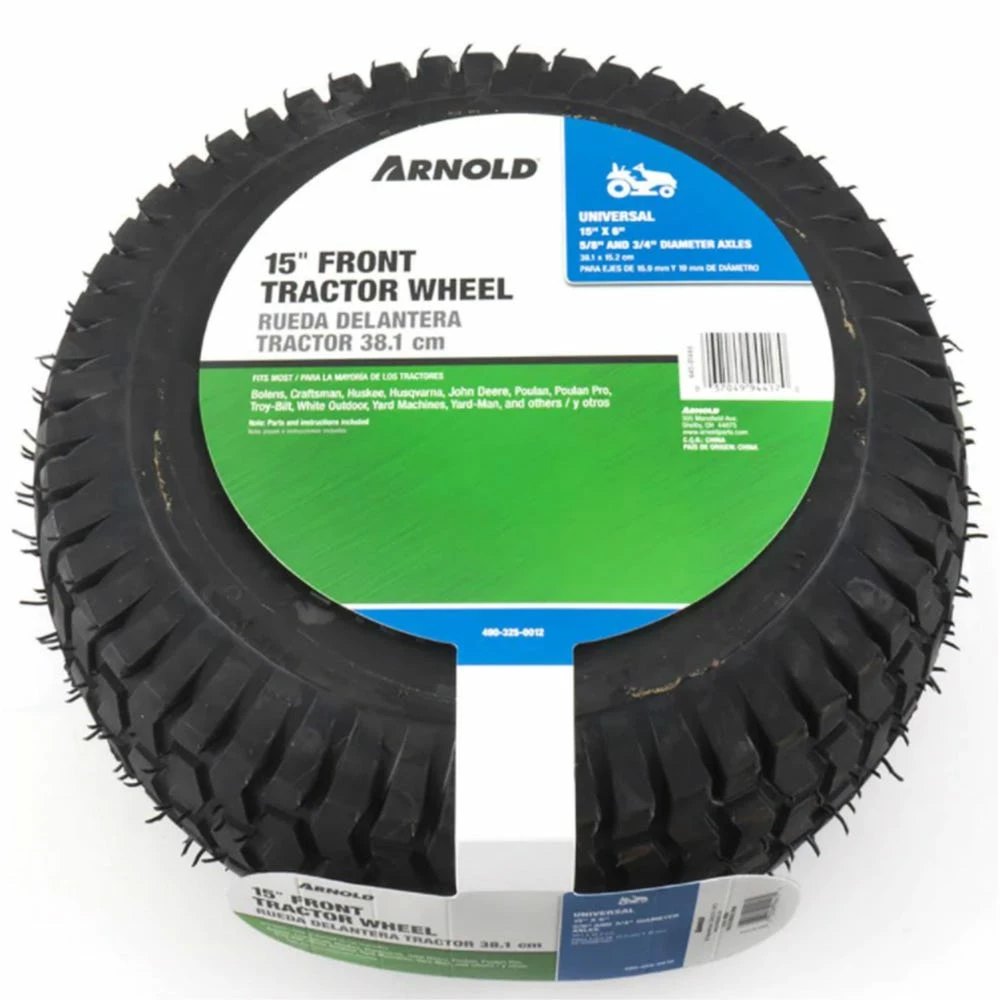 Arnold Universal Lawn Tractor Front Wheel, 15" - 490-325-0012 - Lawn Mowers & Lawn Care 1 Arnold Universal Lawn Tractor Front Wheel, 15" - 490-325-0012 - Lawn Mowers & Lawn Care