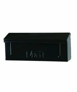 Gibralter Solar Group Townhouse Black Wall Mount Mailbox - THHB0001 - Mailboxes & Signs
